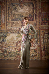 Annika Saree with Blouse - Beige